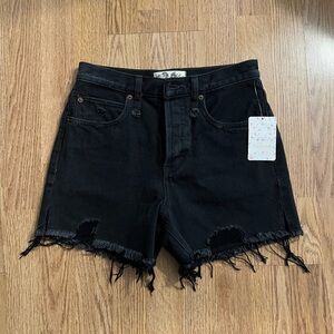 Black Free People Jean Shorts
